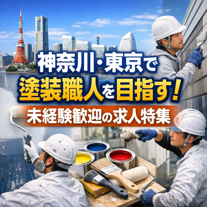 神奈川・東京で塗装職人を目指す！未経験歓迎の求人特集