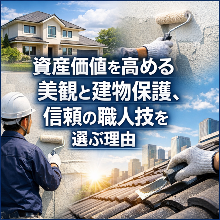 資産価値を高める美観と建物保護、信頼の職人技を選ぶ理由